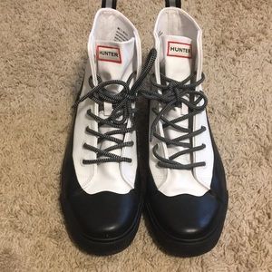 Hunter for Target Black and White Ankle Boots